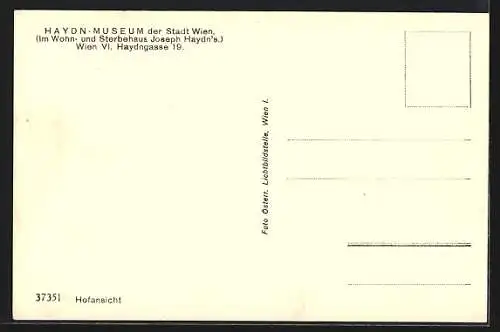 AK Wien, Haydn-Museum im Wohn- und Sterbehaus Joseph Haydn, Haydngasse 19