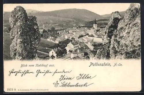 AK Pottenstein, Blick vom Kahlkopf aus