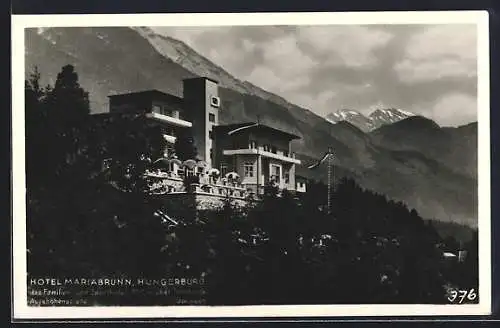 AK Innsbruck, Hungerburg, Hotel Mariabrunn