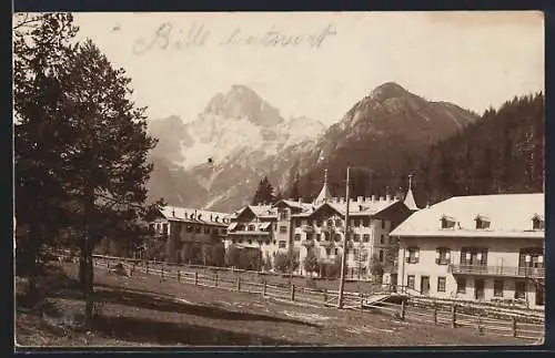 AK Schluderbach, Hotel mit Bergen