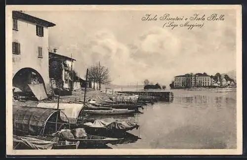 AK Isola Pescatori /Lago Maggiore, Panorama e Isola Bella