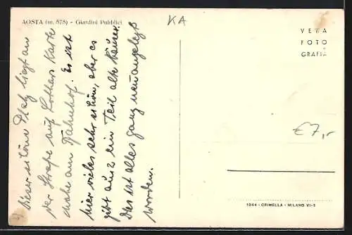 AK Aosta, Giardini Pubblici