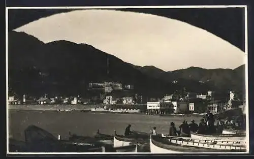 Foto-AK Levanto, Panorama mit Booten