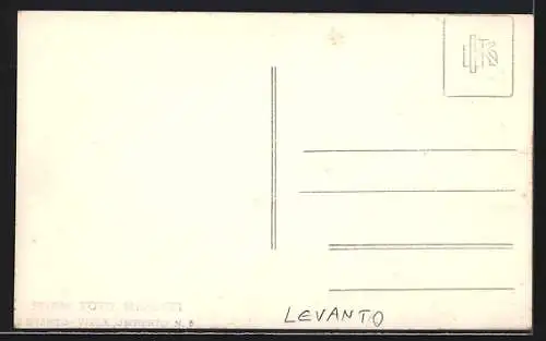 Foto-AK Levanto, Panorama mit Booten