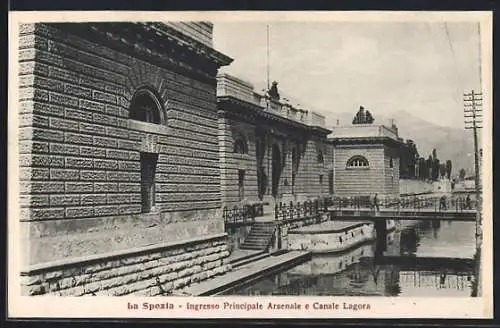 AK La Spezia, Ingresso Principale Arsenale e Canale Lagora