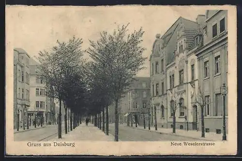 AK Duisburg, Blick in die Neue Weselerstrasse