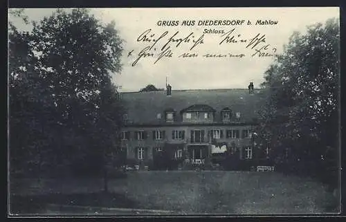 AK Diedersdorf / Teltow, Blick auf das Schloss