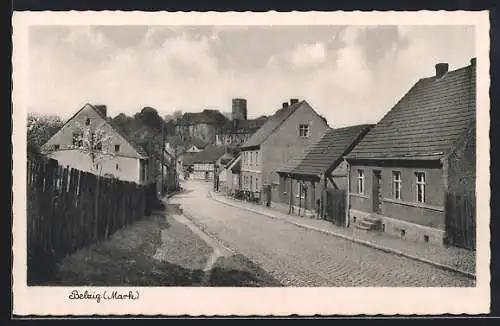 AK Belzig /Mark, Strassenpartie im Ort