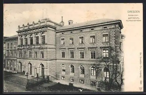 AK Dresden, Annenrealgymnasium in der Humboldstrasse