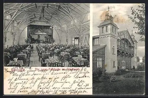 AK Limbach / Sa., neue Festhalle im Stadtpark