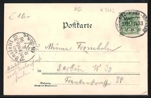 Lithographie Burgstädt / Sachsen, Ortsansicht mit Kirche, Marktplatz, Turnhalle, Rathaus und Schule