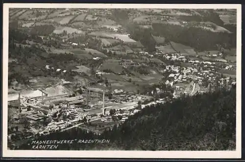 AK Radenthein /Kärnten, Magnesitwerke aus der Vogelschau