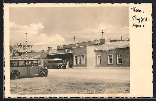 AK Wien XXII, Aspern, Flugfeld, Busse