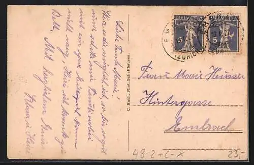 AK Schaffhausen, Foto-Atelier von C. Koch