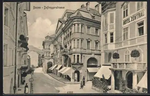 AK Bozen, Hotel Zentral in der Defregerstrasse