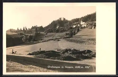 AK Mühlen /Steiermark, Noveia, Archäologische Grabungen vor dem Ort