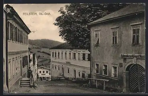 AK Peilstein, Ortspartie mit Gasthaus