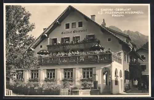 AK Niedernsill /Pinzgau, Gasthof Oberwirt, Bes. E. J. Hilzensauer