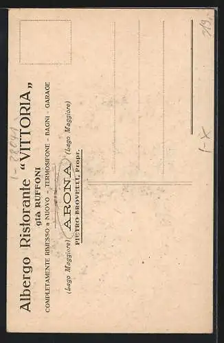 AK Arona /Lago Maggiore, Albergo Ristorante Vittoria, Propr. Pietro Brovelli