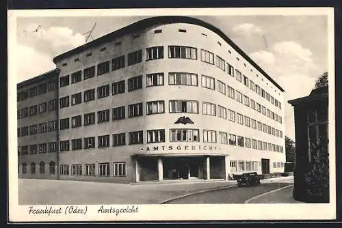 AK Frankfurt /Oder, Amtsgericht im Bauhaus-Stil