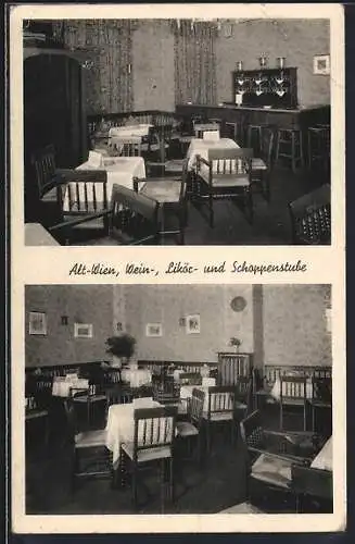 AK Breslau, Wein-, Likör- und Schoppenstube Alt-Wien v. Carl Heinr. Küpen, Junkernstrasse 28 /30