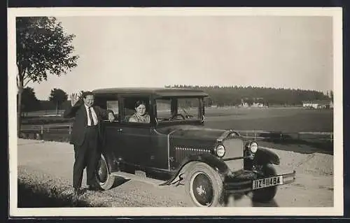 Foto-AK Auto Opel, Kennzeichen IIZ 11484