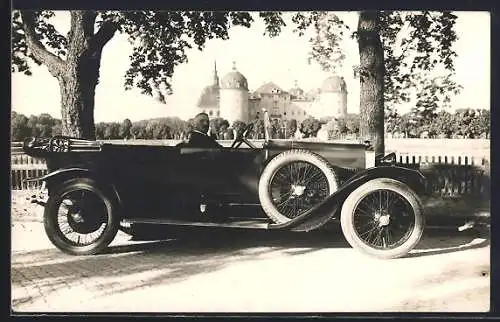 Foto-AK Auto Cabrio vor dem Schloss Moritzburg / Meissen