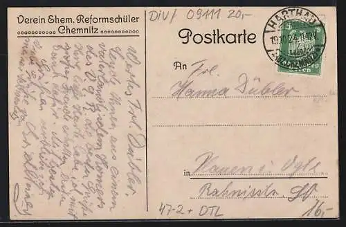 AK Chemnitz, Studentenwappen Verein Ehem. Reformschüler