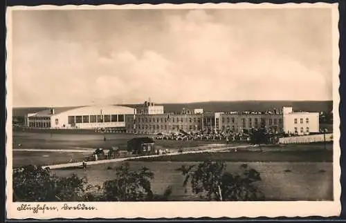 AK Dresden, Flughafen mit Garten
