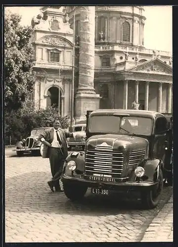 Foto-AK Steyr-Diesel mit dem Kennzeichen L13 390