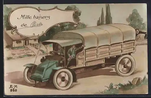 AK Lastkraftwagen in Fahrt