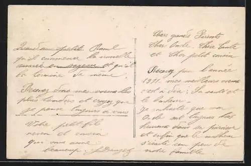 AK Flugzeug über einer Mühle