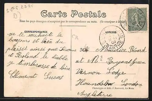 AK Circuit de la Sarthe, Sortie de St-Calais, Autorennen