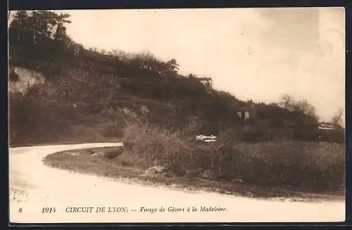 AK Circuit de Lyon, Virage de Givors à la Madeleine, Autorennen