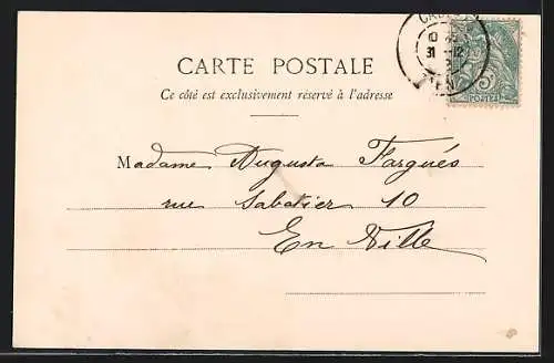 AK Das neue Jahr 1902 löst das alte Jahr 1901 ab, J`apporte l`esperance