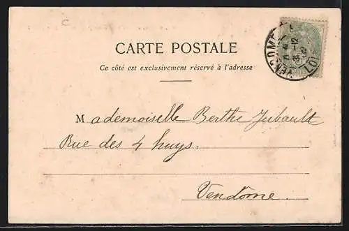AK Altes Jahr 1902 verabschiedet sich vom frisch geschlüpften 1903