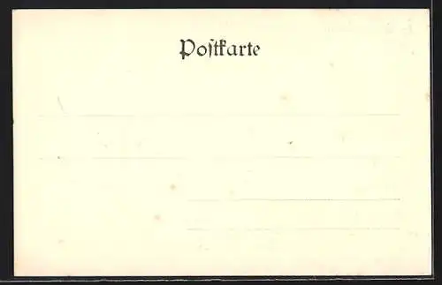 Präge-AK Osterhase und Osterküken fahren in einem Boot