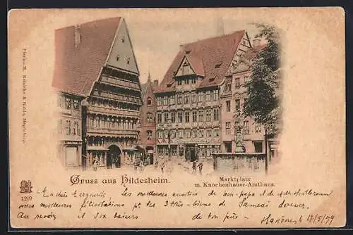 AK Hildesheim, Marktplatz mit Knochenbauer-Amthaus