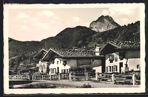 AK Mittenwald, Partie im Gries mit Wetterstein