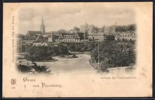 AK Flensburg, Anlagen am Staatsbahnhof