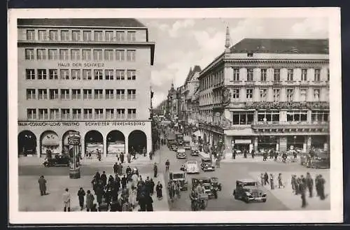 AK Berlin, Unter den Linden, Haus der Schweiz