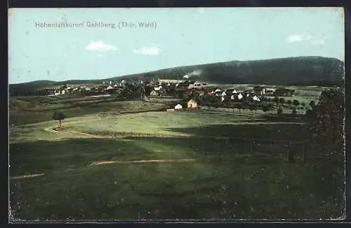 AK Gehlberg /Thür. Wald, Gesamtansicht mit Panorama