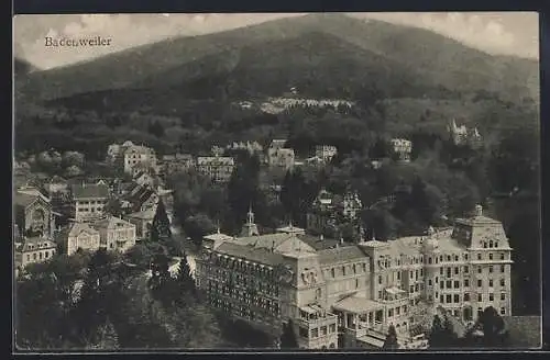 AK Badenweiler, Ortsansicht aus der Vogelschau