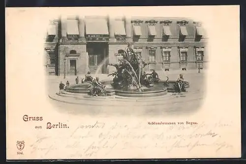 AK Berlin, Schlossbrunnen von Begas
