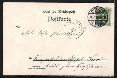 Lithographie Berlin, Nationaldenkmal Kaiser Wilhelm I.