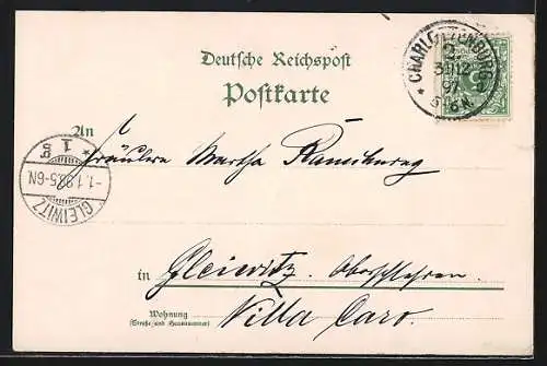 Lithographie Berlin, Nationaldenkmal Wilhelm I.