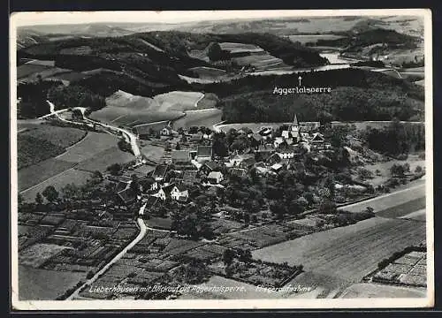 AK Lieberhausen, Fliegeraufnahme mit Blick auf die Aggertalsperre