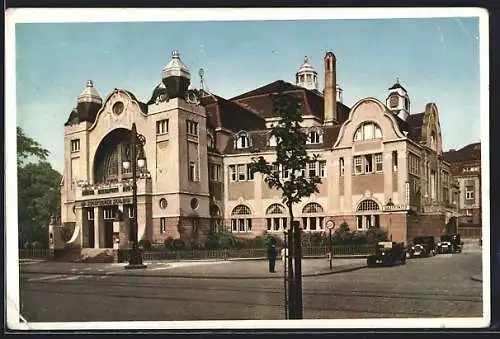 AK Essen, Gasthof Saalbau mit Strassenpartie