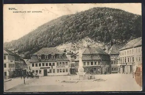 AK Suhl, Marktplatz mit Domberg
