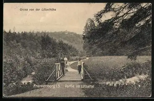 AK Frankenberg i. Sa., Partie im Lützeltal